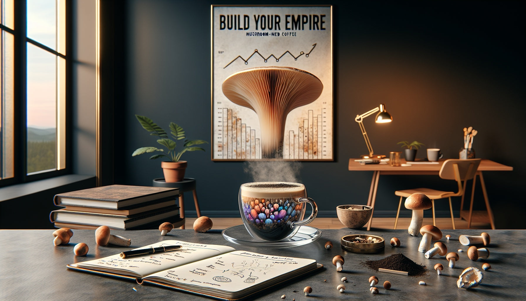 "Guide to building a successful affiliate marketing business with Smoorhs Shroom's mushroom-infused coffee brand, highlighting strategies for digital growth and sustainability."