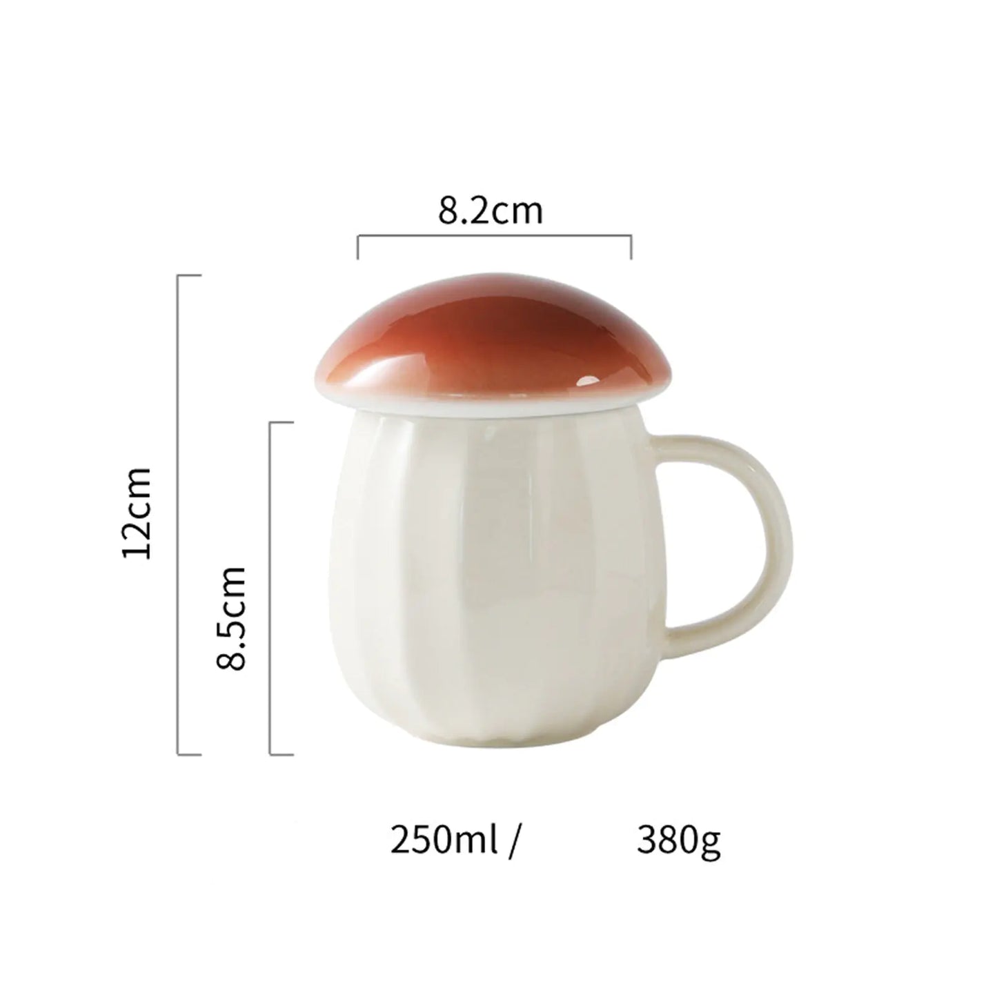 Mushroom Cup With Lid (Milk/Cream)