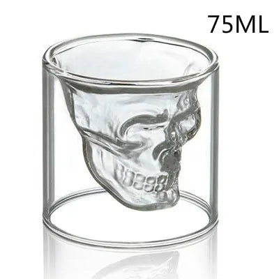 Double Layered Glass Skull Coffee Mug