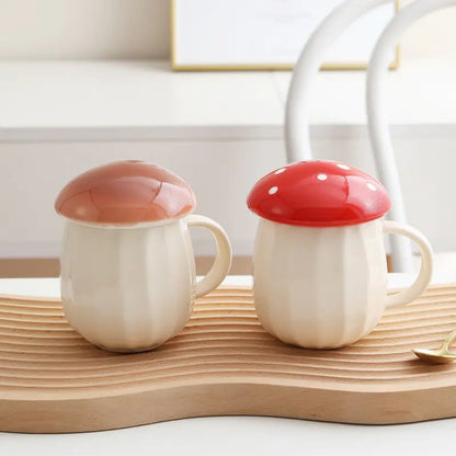 Mushroom Cup With Lid (Milk/Cream)