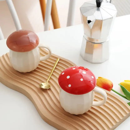 Mushroom Cup With Lid (Milk/Cream)