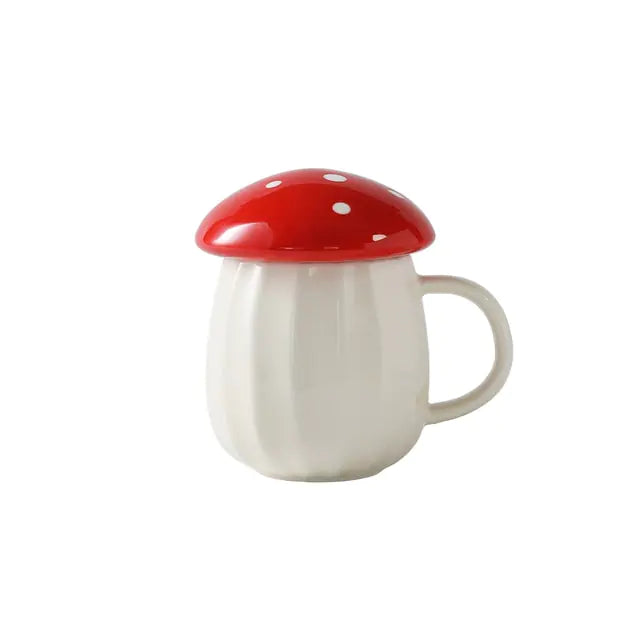 Mushroom Cup With Lid (Milk/Cream)